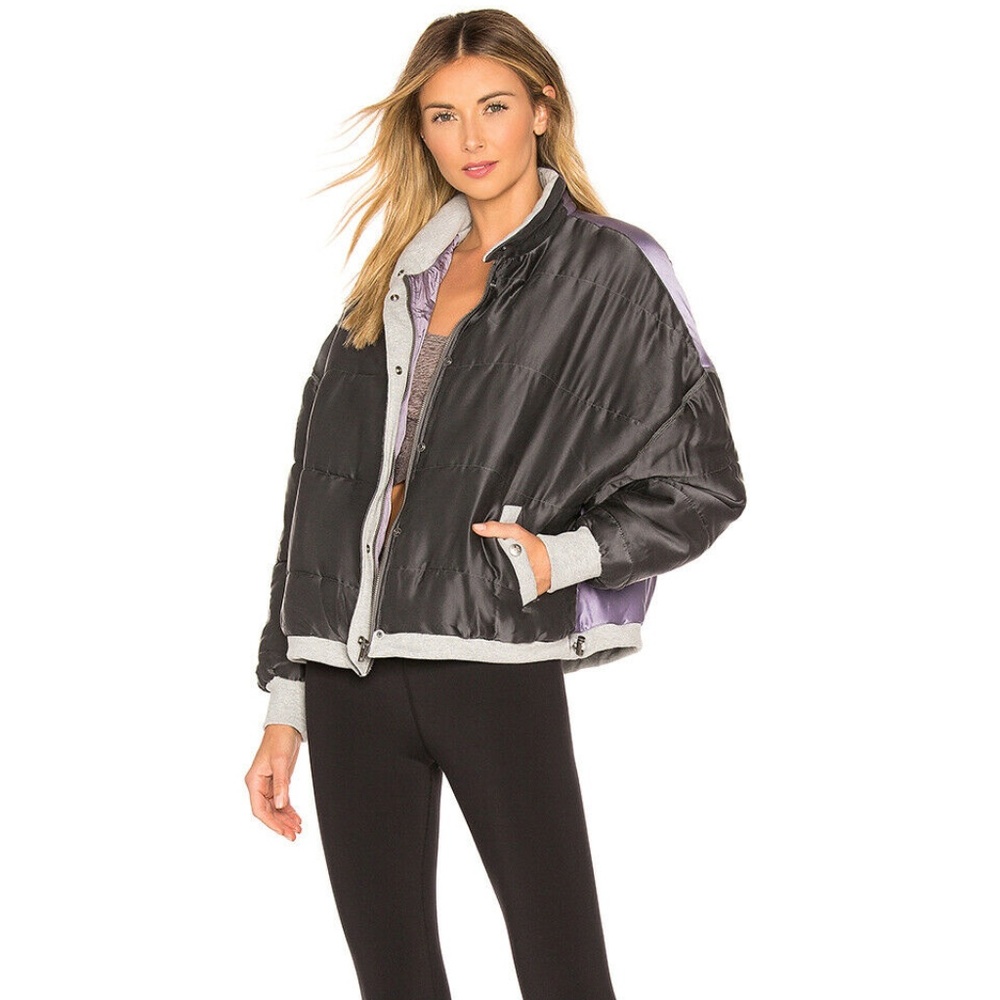 Free People FP Movement Movement Zamo Silk Varsity Bomber Jacket Sizes S,L